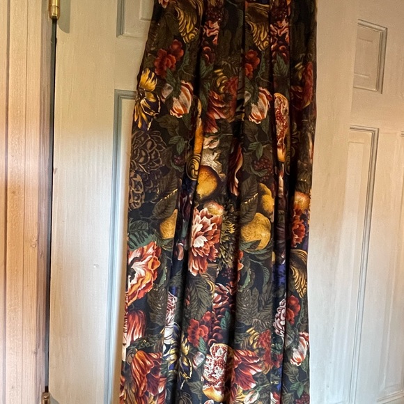 VINTAGE LINDA ALLARD FOR ELLEN TRACY PLEATS & PATTERNED MIDI SKIRT WOMENS SIZE 8 - Picture 2 of 6